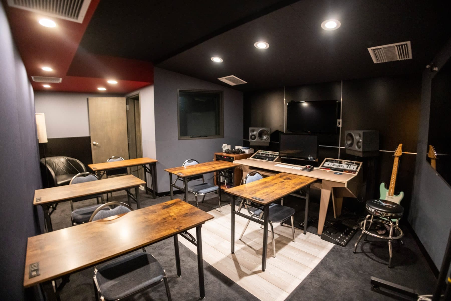 Studio C control room — wide view