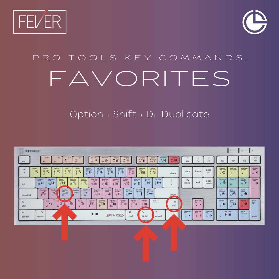 Pro tools key commands favorites duplicate.