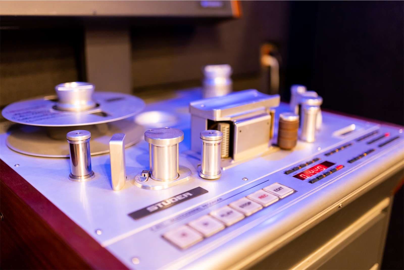 Studer A827 2-inch tape analog tape machine at Clear Lake Recording, Los Angeles.