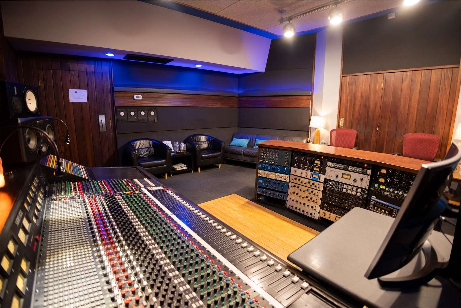 Best recording studio in North Hollywood with a mixing desk and other equipment.